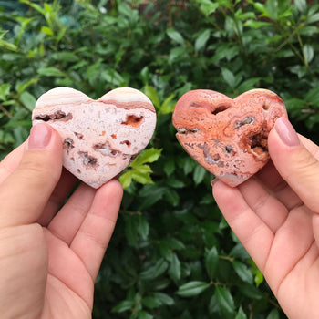 Natural Crazy Lace Agate Love Heart Crystal Gemstone-Gem Avenue