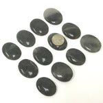 Hand Carved Gray Quartz Worry Stones with Thumb Indent