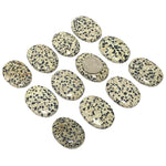 Hand Carved Dalmatian Jasper Worry Stones with Thumb Indent