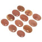 Hand Carved Orange Aventurine Worry Stones with Thumb Indent