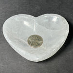 Hand Carved Heart Shaped Selenite Charging Bowl