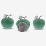 Apple-Shaped Crystal Stone Carving for Luck, Meditation & Home Decoration - RSH218