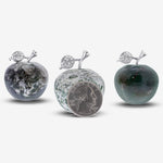 Apple-Shaped Crystal Stone Carving for Luck, Meditation & Home Decoration - RSH218