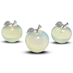 Apple-Shaped Crystal Stone Carving for Luck, Meditation & Home Decoration - RSH218