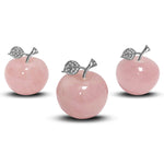 Apple-Shaped Crystal Stone Carving for Luck, Meditation & Home Decoration - RSH218