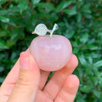 Apple-Shaped Crystal Stone Carving for Luck, Meditation & Home Decoration - RSH218