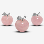 Apple-Shaped Crystal Stone Carving for Luck, Meditation & Home Decoration - RSH218