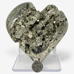 Pyrite Heart Shaped Crystal Natural Gemstone for Healing, Protection & Decorative Display -RSH227