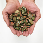 Natural Unakite Tumbled Stone Gemstones - 1 lb