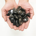 Natural Black Smoky Quartz Tumbled Stone Gemstones - 1 lb