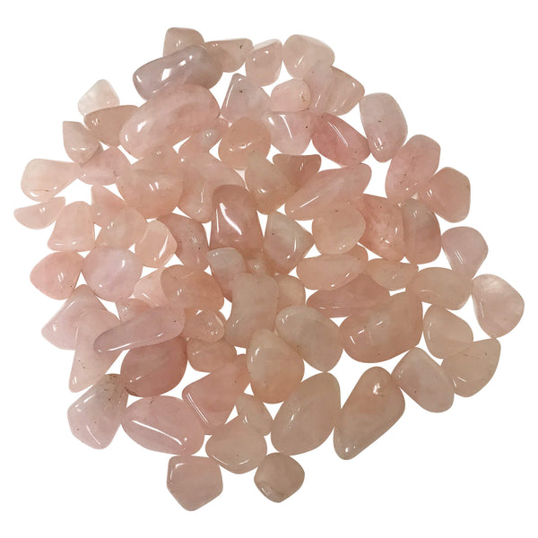 Natural Rose Quartz Tumbled Stone Gemstones - 1 lb