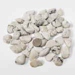 Natural White Howlite Tumbled Stone Gemstones - 1 lb