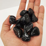 1 lb Natural Polished Snowflake Obsidian Gemstone Tumbled Stones Healing Crystals Bulk