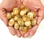 Natural Honey Calcite Tumbled Stone Gemstones - 1 lb