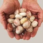 Natural Rose Calcite Tumbled Stone Gemstones  - 1 lb
