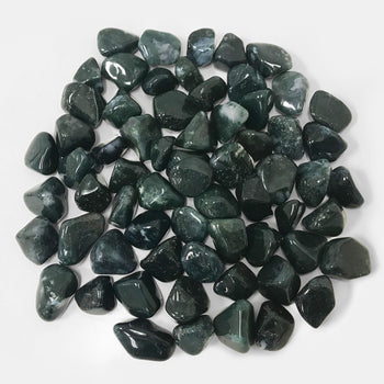 Natural Moss Agate Heated Tumbled Stone Gemstone Crystals- Wholesale - Gem Avenue
