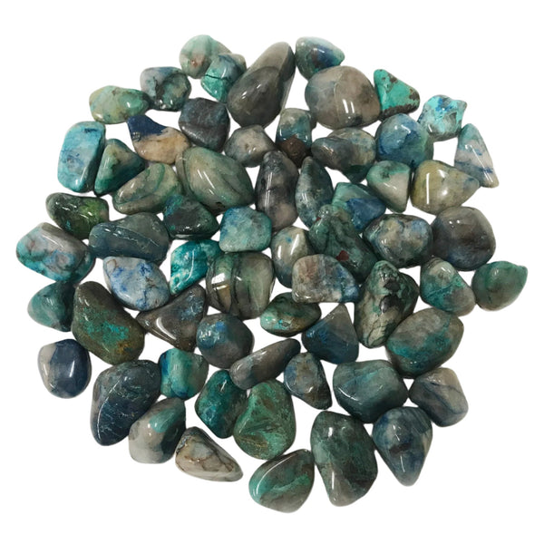 Chrysocolla Tumbled Stone - Gem Avenue