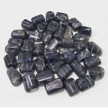 Natural Iolite Tumbled Stone Gemstone Crystals- Wholesale - Gem Avenue