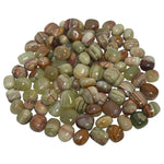 Natural Green Onyx Tumbled Stone Gemstones - 1 lb