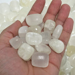 Natural White Calcite Tumbled Stone Gemstones - 1 lb