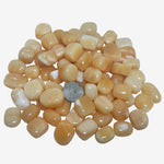 Natural Mango Calcite Tumbled Stone Gemstones - 1 lb