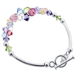.925 Sterling Silver 7.5 Inch Bracelet with Austrian Crystals Elegant, Hypoallergenic, and Handcrafted Jewelry Gift for Women, Perfect for Any Occasion