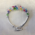 .925 Sterling Silver 7.5 Inch Bracelet with Austrian Crystals Elegant, Hypoallergenic, and Handcrafted Jewelry Gift for Women, Perfect for Any Occasion
