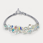 .925 Sterling Silver 7.5 Inch Bracelet with Austrian Crystals Elegant, Hypoallergenic, and Handcrafted Jewelry Gift for Women, Perfect for Any Occasion