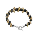 .925 Sterling Silver 7.5-Inch Bracelet with Cluster Bicone Austrian Crystals Elegant Women’s Jewelry