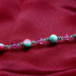 Simulated Gemstones & Austrian Crystals 925 Sterling Silver 7.5 inch Long Bracelet