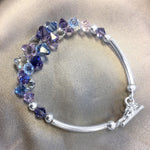 .925 Sterling Silver 7.5 Inch Bracelet with Austrian Crystals Elegant, Hypoallergenic, and Handcrafted Jewelry Gift for Women, Perfect for Any Occasion