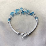 .925 Sterling Silver 7.5 Inch Bracelet with Austrian Crystals Elegant, Hypoallergenic, and Handcrafted Jewelry Gift for Women, Perfect for Any Occasion