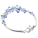 .925 Sterling Silver 7.5 Inch Bracelet with Austrian Crystals Elegant, Hypoallergenic, and Handcrafted Jewelry Gift for Women, Perfect for Any Occasion
