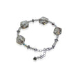 Adjustable 7 to 8 inch .925 Silver Bracelet with Austrian Crystals