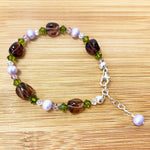 Multicolor Austrian Crystals 7 to 9 Inch Long 925 Sterling Silver Bracelet