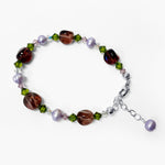 Multicolor Austrian Crystals 7 to 9 Inch Long 925 Sterling Silver Bracelet