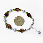 Multicolor Austrian Crystals 7 to 9 Inch Long 925 Sterling Silver Bracelet