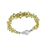 .925 Sterling Silver 7.5-Inch Bracelet with Cluster Bicone Austrian Crystals Elegant Women’s Jewelry