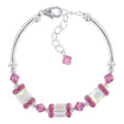 .925 Sterling Silver 6.5 inch Handmade Bracelet with Austrian Crystals