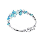 .925 Sterling Silver 7.5 Inch Bracelet with Austrian Crystals Elegant, Hypoallergenic, and Handcrafted Jewelry Gift for Women, Perfect for Any Occasion
