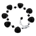 .925 Sterling Silver 7–8.5 inch Adjustable Bracelet with Austrian Crystals Elegant Handmade Jewelry for Women, Gifts, Special Occasions & Everyday Wear - GBG25