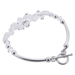 .925 Sterling Silver 7.5 Inch Bracelet with Austrian Crystals Elegant, Hypoallergenic, and Handcrafted Jewelry Gift for Women, Perfect for Any Occasion