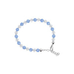Sterling Silver Bracelet with Austrian Crystals Adjustable 7 to 8 Inch