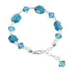 Sterling Silver 925 Adjustable Bracelet with Bicone Austrian Crystals Sparkling, Durable, and Elegant Design for Women’s Fashion or Gifting