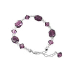 Sterling Silver 925 Adjustable Bracelet with Bicone Austrian Crystals Sparkling, Durable, and Elegant Design for Women’s Fashion or Gifting