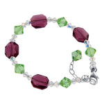 Sterling Silver 925 Adjustable Bracelet with Bicone Austrian Crystals Sparkling, Durable, and Elegant Design for Women’s Fashion or Gifting
