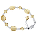 Sterling Silver 925 Adjustable Bracelet with Bicone Austrian Crystals Sparkling, Durable, and Elegant Design for Women’s Fashion or Gifting