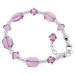 Sterling Silver 925 Adjustable Bracelet with Bicone Austrian Crystals Sparkling, Durable, and Elegant Design for Women’s Fashion or Gifting