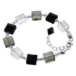 .925 Sterling Silver Adjustable Bracelet with Multi Austrian Crystals Sparkling, Durable & Elegant Women’s Jewelry for Everyday Wear
