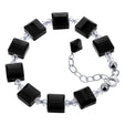 .925 Sterling Silver Adjustable Bracelet with Multi Austrian Crystals Sparkling, Durable & Elegant Women’s Jewelry for Everyday Wear